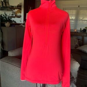 Nike Pro Dri-fit bright pink half zip pullover